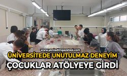 Üniversitede unutulmaz deneyim: Çocuklar atölyeye girdi