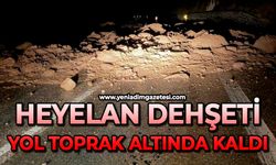 Heyelan dehşeti: Yol toprak altında kaldı