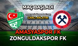 Amasyaspor FK, Zonguldakspor FK karşılaşması başladı