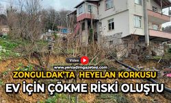 Zonguldak'ta heyelan korkusu: Ev için çökme riski oluştu