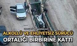 Alkollü ve ehliyetsiz sürücü ortalığı birbirine kattı