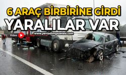 6 araç birbirine girdi: Yaralılar var