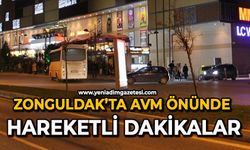 Zonguldak’ta AVM önünde hareketli dakikalar