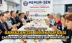 Ramazan’da birlik sofrası: Çağlayan öğretmenlerle bir araya geldi
