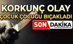 Çocuk çocuğu bıçaklayarak öldürdü