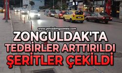 Zonguldak'ta tedbirler arttırıldı: Yol kenarlarında şeritler çekildi