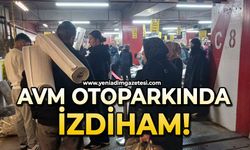 AVM otoparkında izdiham