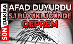 5.1 büyüklüğünde korkutan deprem