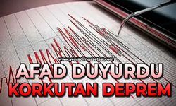 AFAD duyurdu: Korkutan deprem