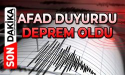 AFAD duyurdu: Deprem oldu