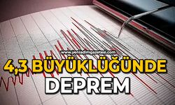 4,3 büyüklüğünde deprem