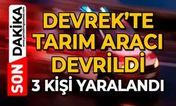 Devrek’te tarım aracı devrildi: 3 kişi yaralandı