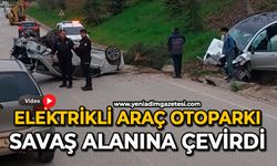 Elektrikli araç otoparkı savaş alanına çevirdi