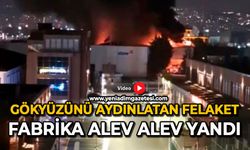 Gökyüzünü aydınlatan felaket: Fabrika alev alev yandı