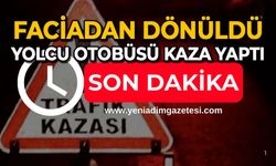 Faciadan dönüldü: Yolcu otobüsü kaza yaptı