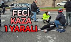 Motosiklet ile otomobil çarpıştı: Sürücü yaralı