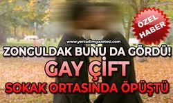 Zonguldak bunu da gördü: Gay çift sokak ortasında öpüştü