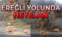 Ereğli yolunda heyelan
