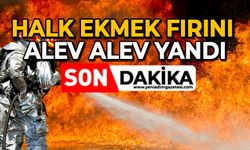 Halk ekmek fırını alev alev yandı