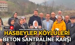 Hasbeyler köylüleri beton santraline karşı