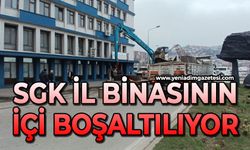SGK il binasının içi boşaltılıyor