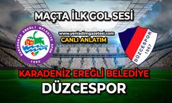 Karadeniz Ereğli Belediyespor – Düzcespor karşılaşmasında ilk gol sesi
