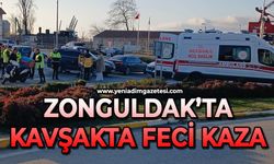 Zonguldak'ta kavşakta feci kaza