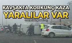 Kavşakta korkunç kaza: Yaralılar var