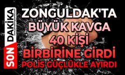 Zonguldak'ta büyük kavga: 40 kişi birbirine girdi, polis güçlükle ayırdı
