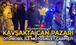 Kavşakta can pazarı: Otomobil ile motosiklet çarpıştı