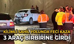 Kilimli sahil yolunda feci kaza: 3 araç birbirine girdi