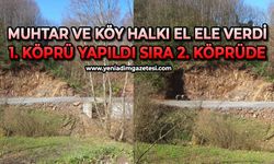 Muhtar ve köy halkı el ele verdiler: 1. köprü yapıldı sıra 2. köprüde