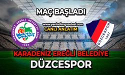 Karadeniz Ereğli Belediyespor – Düzcespor karşılaşması başladı