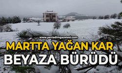 Martta yağan kar beyaza bürüdü
