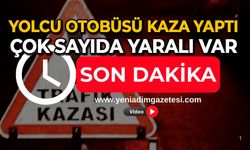 Yolcu otobüsü kaza yaptı: Çok sayıda yaralı var