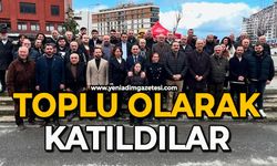 Toplu olarak katıldılar
