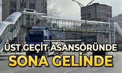 Üst geçit asansöründe sona gelindi