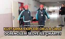 Kurtarma ekipleri okula girdi: Öğrencileri sedye ile çıkarttı