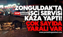 Zonguldak'ta işçi servisi kaza yaptı: Çok sayıda yaralı var