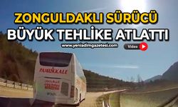 Zonguldaklı sürücü büyük tehlike atlattı