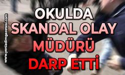 Okulda skandal olay: Müdürü darp etti