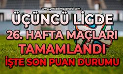 Üçüncü ligde 26. Hafta maçları tamamlandı: İşte son puan durumu