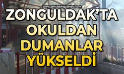 Zonguldak’ta okuldan dumanlar yükseldi