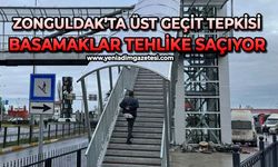 Zonguldak’ta üst geçit tepkisi: Basamaklar tehlike saçıyor