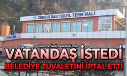 Vatandaş istedi: Belediye tuvaletini iptal etti