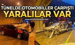 Tünelde iki otomobil çarpıştı: Yaralılar var
