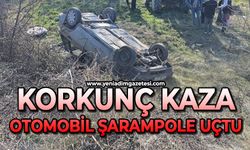 Otomobil şarampole devrildi