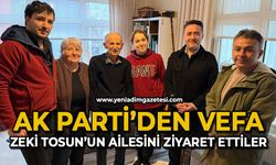 AK Parti'den vefa: Zeki Tosun'un ailesini ziyaret ettiler