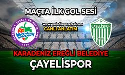 Karadeniz Ereğli Belediyespor – Çayelispor karşılaşmasında ilk gol sesi