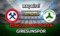 Zonguldakspor – Giresunspor maçı sona erdi